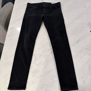 Rag & Bone Men's Standard Issue Fit 0 Super Skinny Jeans Black 38 X 32